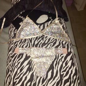 Handmade sparkly bra and pantie set